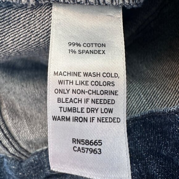 Banana Republic Rail Mens Straight Leg Dark Wash Denim Jeans 100% Cotton 36x32 - Picture 9 of 9